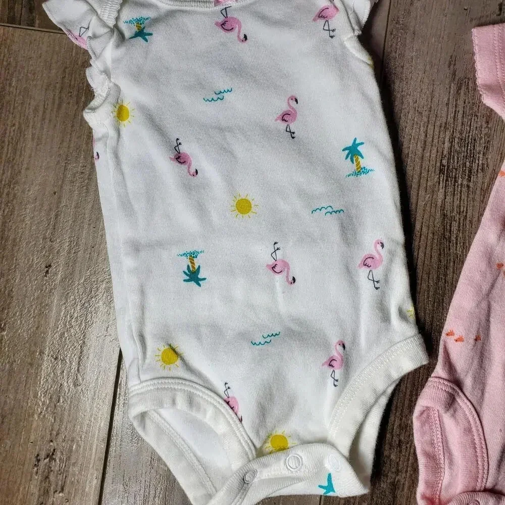 Carter's Baby Girl NB Newborn Bodysuit Top Bundle